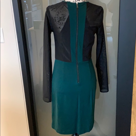 Colorblock Mesh Sleeve Dress - Picture 2 of 4